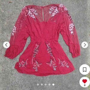 Free people boho red dress